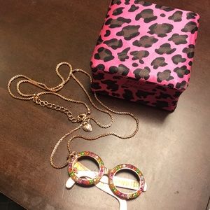 Betsey Johnson jeweled eyeglasses necklace